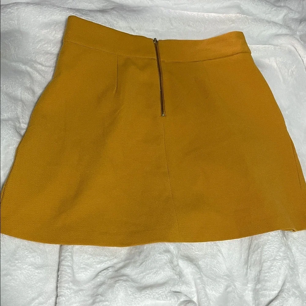 XOXO Yellow Double-Breasted Mini Skirt